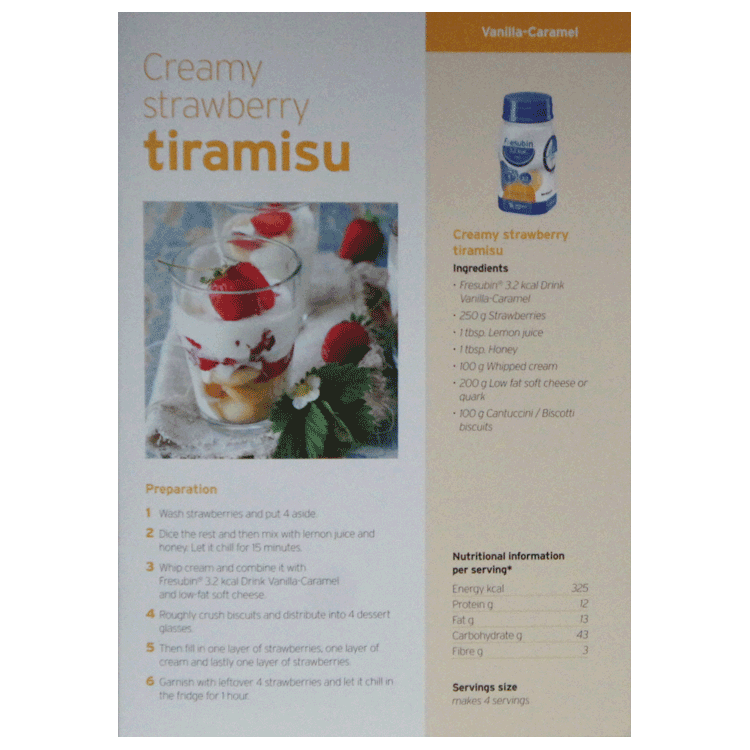 Fresubin 3,2 Kcal Complete Nutrition 4 Smaken 125 ml x 4 - Met dessertkookboek