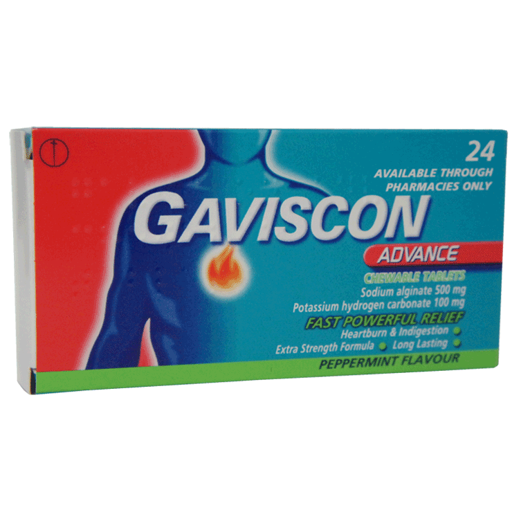 Gaviscon Advance Comprimés à Croquer x 24 - Pour Indigestion