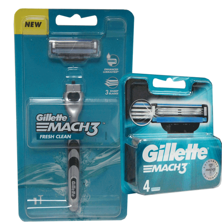 Gillette Mach 3 Rasierklingen x 4