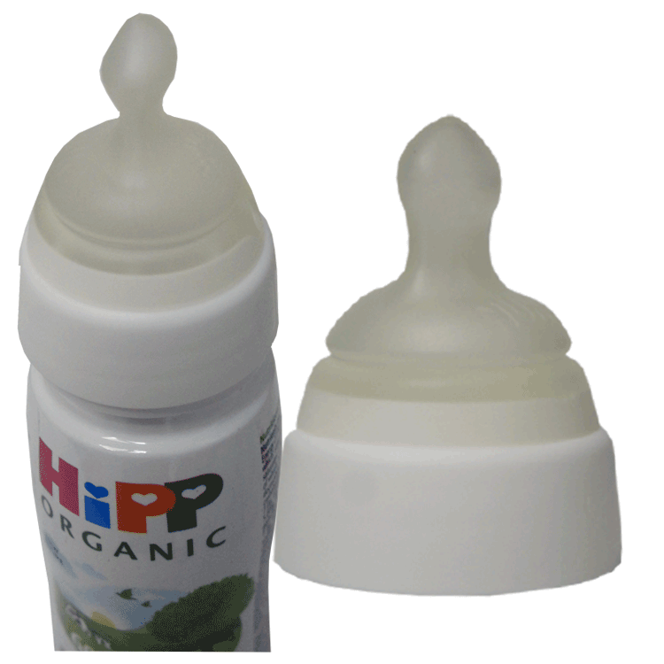 Tétines NUK Jetables Stériles à Visser x 24 - Pour Lait Combiotique Bio Hipp 200 ml - Débit lent, moyen ou rapide