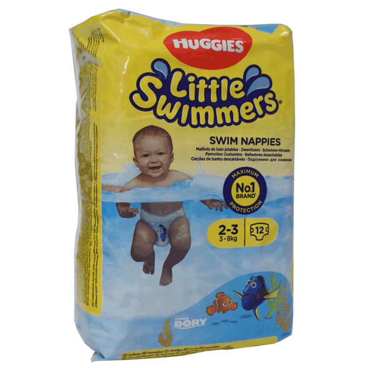 Huggies Little Swimmers 2 à 3 ans x 12 ( Pour bébé de 3 à 8 Kg ) - Couches de bain