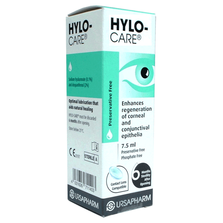 Hylo Care Lubricant Eye Drops – 7.5ml Preservative free by Ursopharm