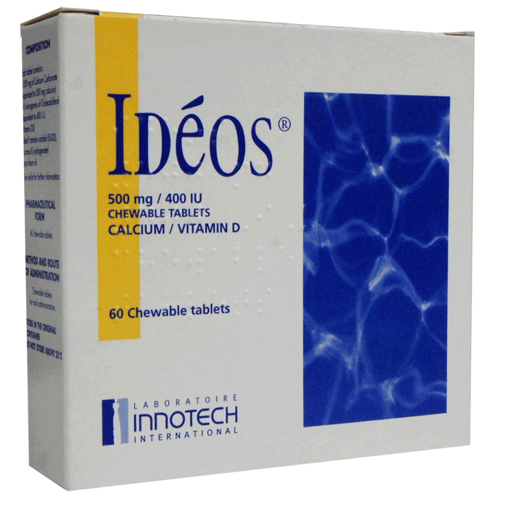 Comprimés à croquer Ideos Calcium / Vitamine D x 60
