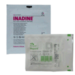 Inadine 9,5 x 9,5 cm x 5 Povidon-Iod-Verbände – für infizierte Wunden