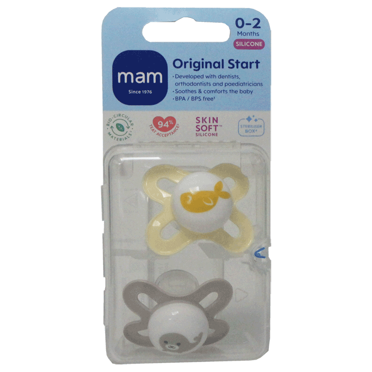 MAM Original Start Silicone Soothers x 2 - 3 Sizes