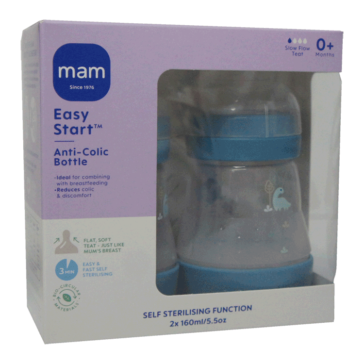 Biberon anti-colique MAM Easy Start 160 ml - 0 mois et +