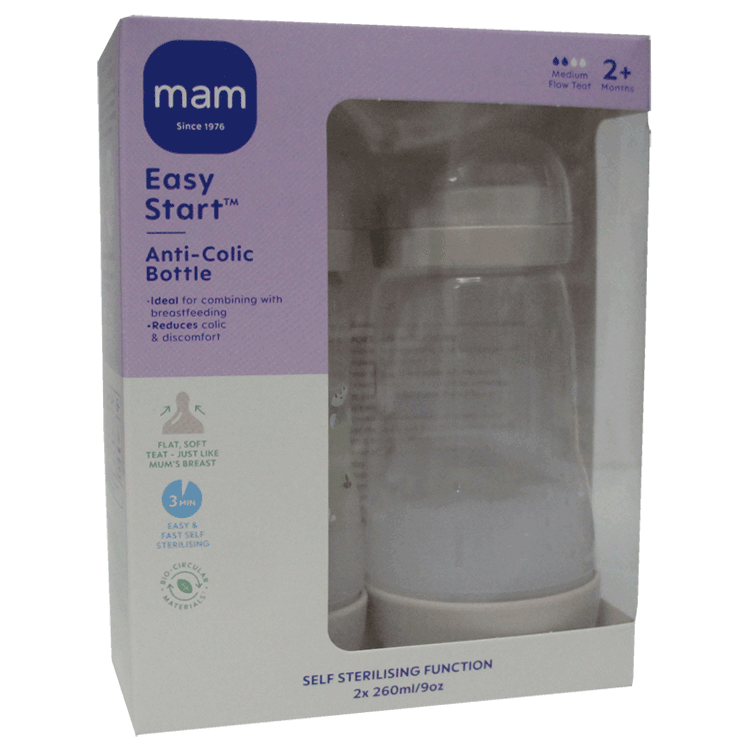 Biberon anti-colique MAM Easy Start 260 ml - 2 mois et +