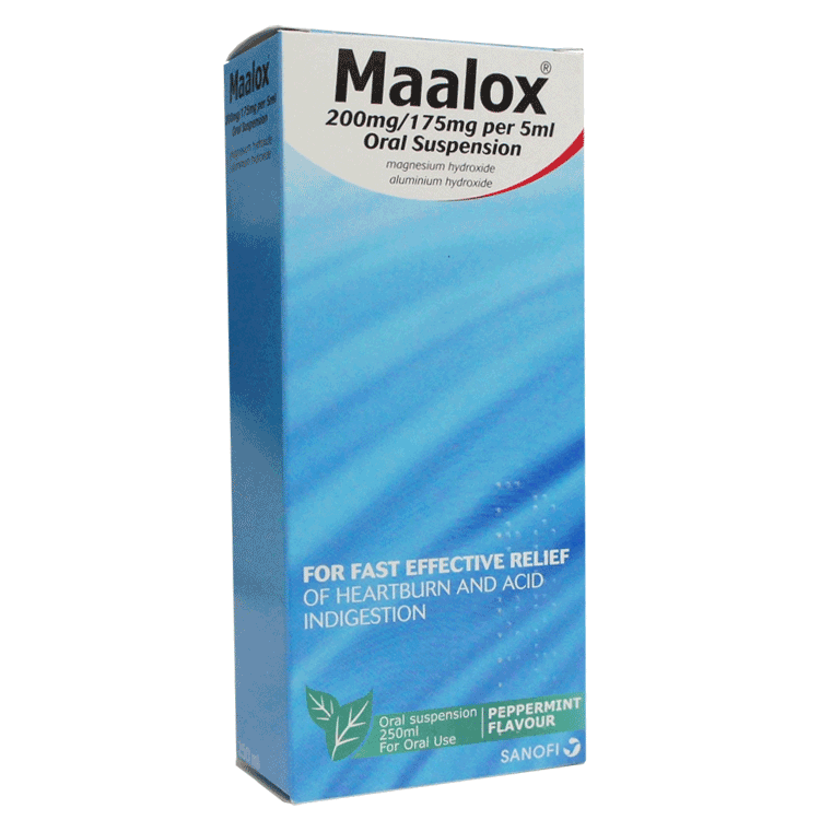 Maalox Suspension 250ml - Antacid for Indigestion