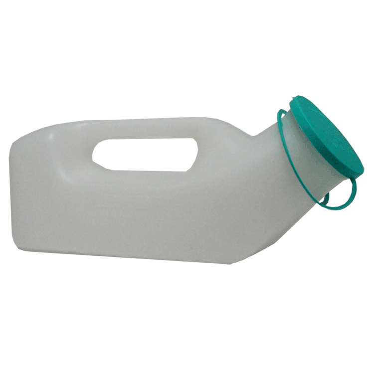 Urinal für Männer, weißer Kunststoff, 1250 ml