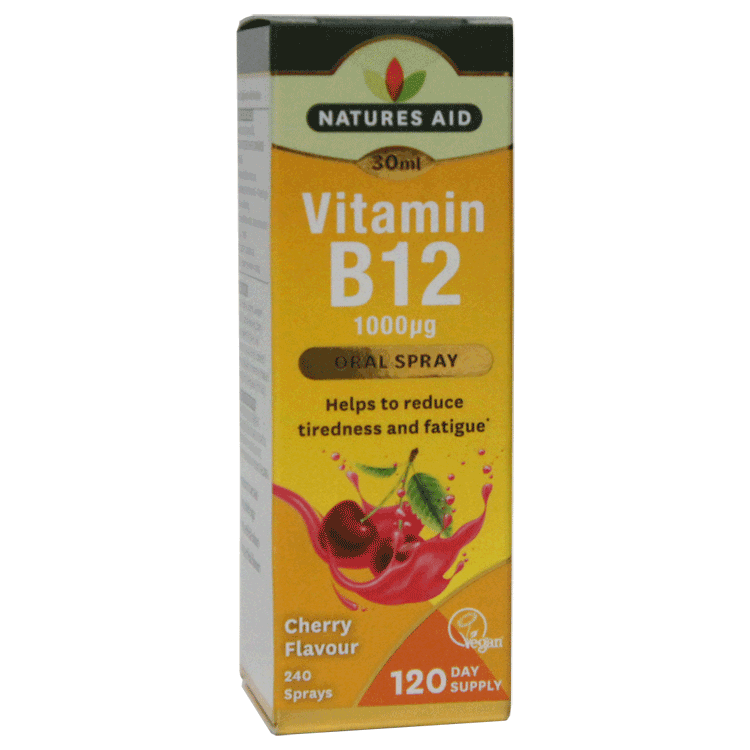 Natures Aid Vitamin B12 Oral Spray 120 day supply