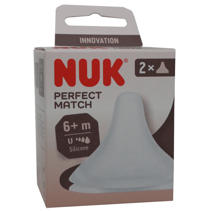 Biberon silicone NUK Perfect Match 150 ml avec tétine 0+ mois - Avec ou sans tétines de rechange
