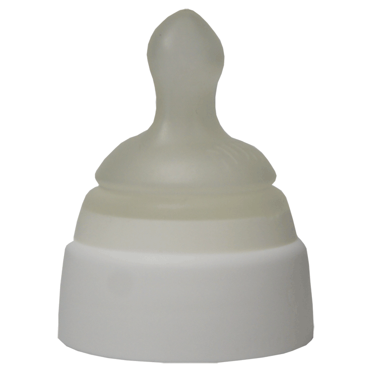 NUK Aufschraubbarer latexfreier Sauger, 0 bis 6 Monate, 24 Stück – steril – passend für 70 ml und 90 ml Flaschen – mittlerer Durchfluss