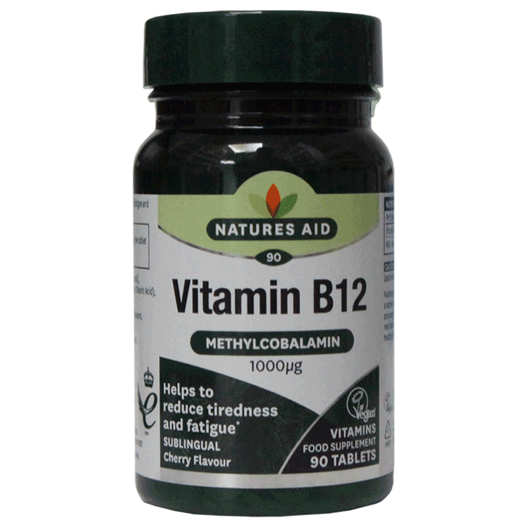 Natures Aid Vitamin B12 x 1000mcg x 90 Tabletten
