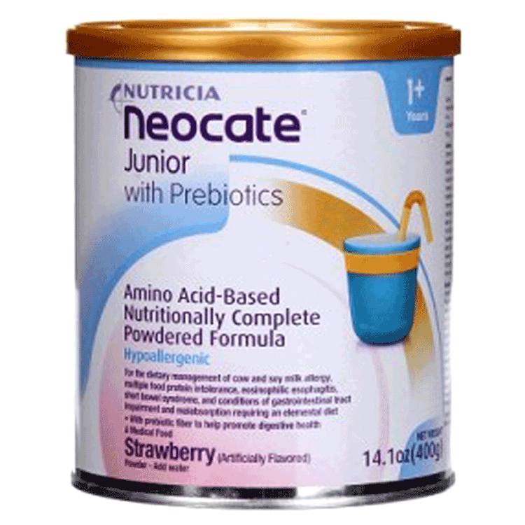 Lait de suite Neocate Junior 400g pour enfants intolérants au lait et au lactose - Saveur Fraise
