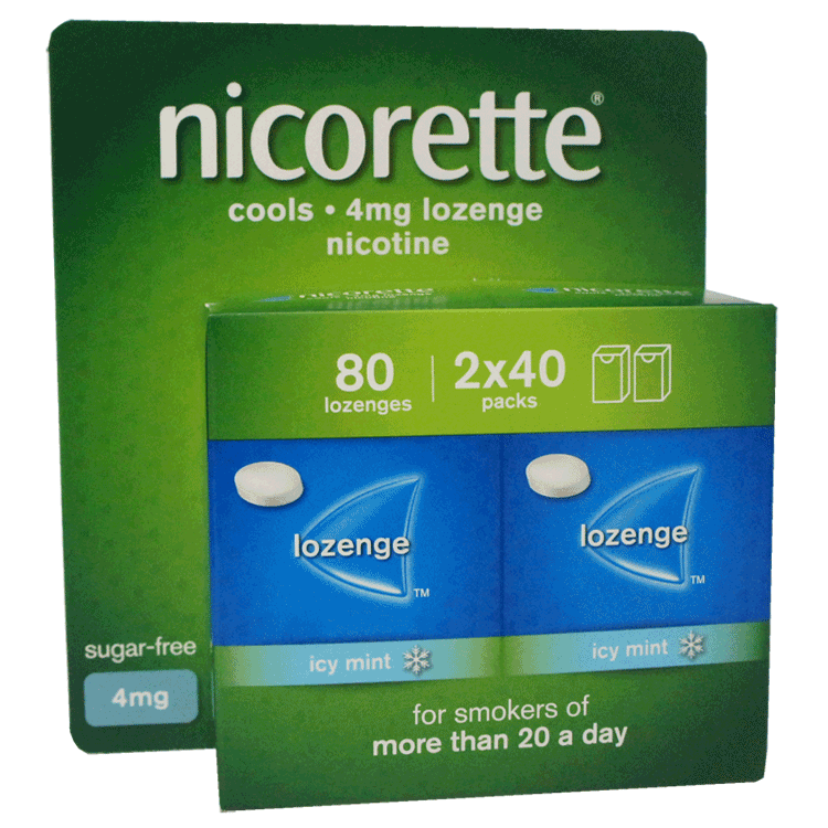 Nicorette Cools Lozenges Icy Mint 4mg x 80