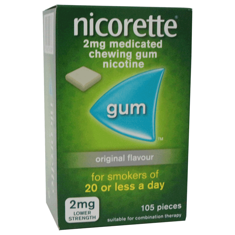 Nicorette Kaugummi 2mg Original 105