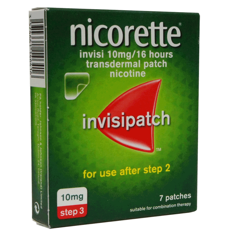 Nicorette InvisiPatches 10mg x 7 - Nicotine Patches