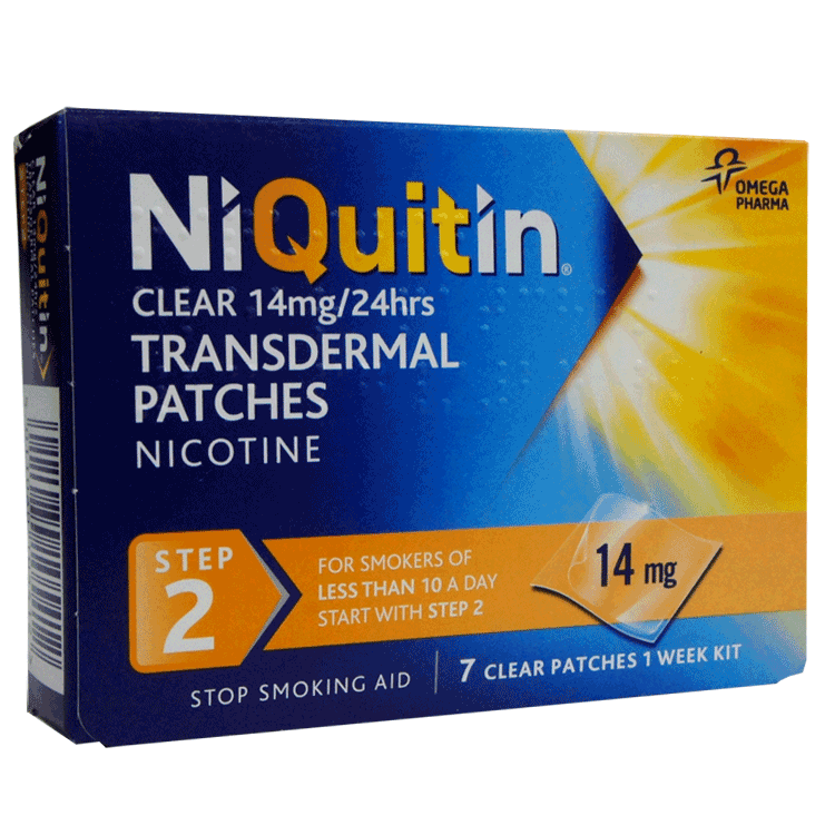 Niquitin Clear Step 2 14mg x 7 Patches  - Stop Smoking Aid