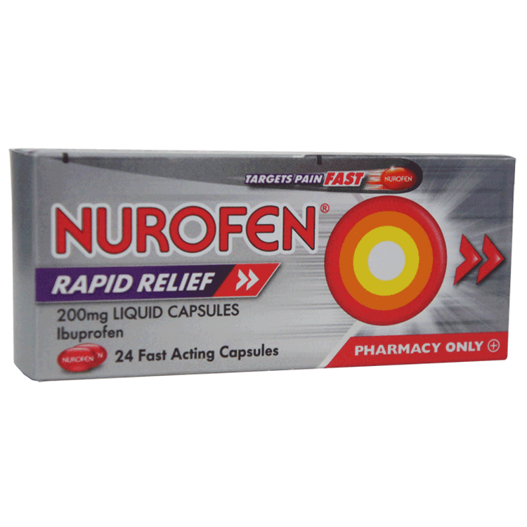 Nurofen Rapid Relief 200mg Liquid Capsules x 24