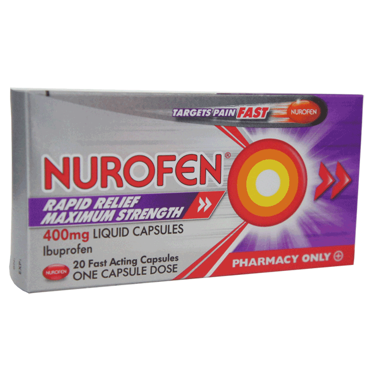 Nurofen Rapid Relief 400mg Liquid Capsules x 20