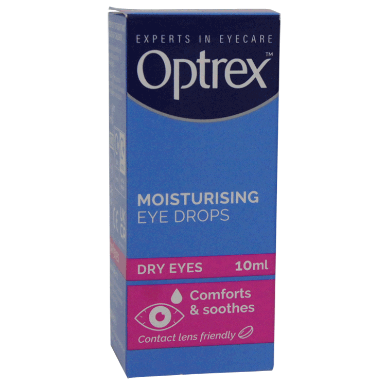 Optrex Gouttes Oculaires Hydratantes 10 ml - Convient aux yeux secs des porteurs de lentilles de contact