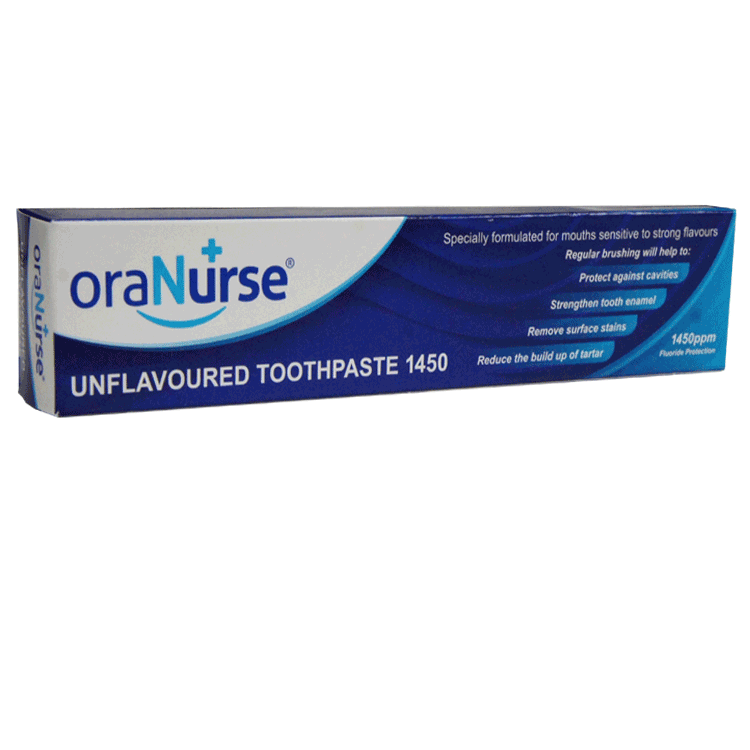 Oranurse Fluorid-Zahnpasta ohne Geschmack 1450, 50 ml – für Erwachsene und Kinder