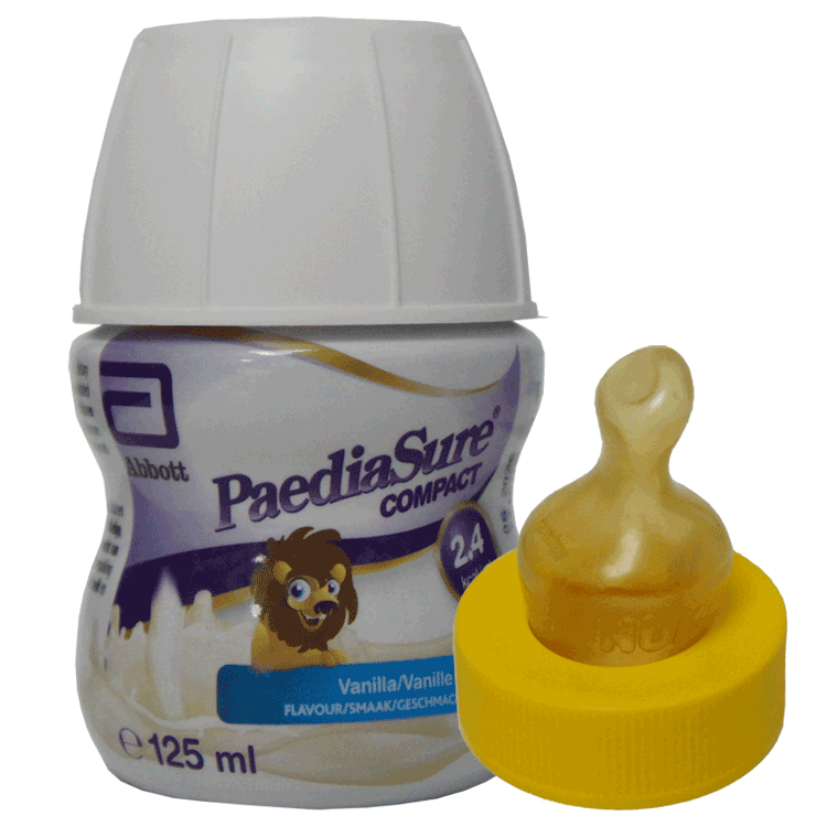 Paediasure Compact Vanilla x 4 with or without Sterile Screw On Teats x 4