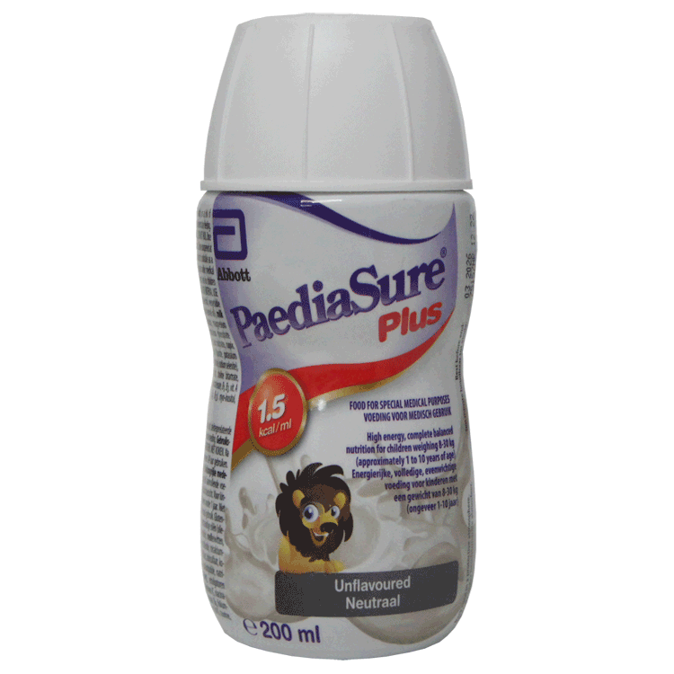 Paediasure Plus 200ml Neutral Flavour x 4 with or without 4 Sterile Screw On Teats