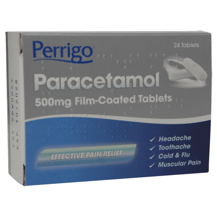 Paracetamol 500mg tablets x 24  - For Pain and Fever