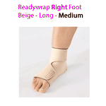 ReadyWrap RIGHT FOOT Adjustable Compression Garment with Velcro Straps for Chronic Oedema