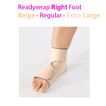 ReadyWrap RIGHT FOOT Adjustable Compression Garment with Velcro Straps for Chronic Oedema