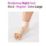 ReadyWrap RIGHT FOOT Adjustable Compression Garment with Velcro Straps for Chronic Oedema