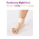 ReadyWrap RIGHT FOOT Adjustable Compression Garment with Velcro Straps for Chronic Oedema