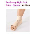ReadyWrap RIGHT FOOT Adjustable Compression Garment with Velcro Straps for Chronic Oedema