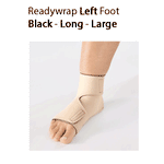 ReadyWrap LEFT FOOT Verstellbares Kompressionskleidungsstück mit Klettverschlüssen für chronische Ödeme