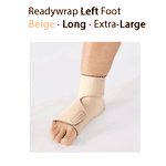 ReadyWrap LEFT FOOT Verstellbares Kompressionskleidungsstück mit Klettverschlüssen für chronische Ödeme
