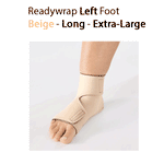 ReadyWrap LEFT FOOT Verstellbares Kompressionskleidungsstück mit Klettverschlüssen für chronische Ödeme