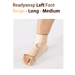 ReadyWrap LEFT FOOT Verstellbares Kompressionskleidungsstück mit Klettverschlüssen für chronische Ödeme