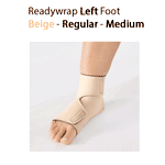 ReadyWrap LEFT FOOT Verstellbares Kompressionskleidungsstück mit Klettverschlüssen für chronische Ödeme