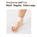 ReadyWrap LEFT FOOT Verstellbares Kompressionskleidungsstück mit Klettverschlüssen für chronische Ödeme