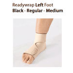 ReadyWrap LEFT FOOT Verstellbares Kompressionskleidungsstück mit Klettverschlüssen für chronische Ödeme