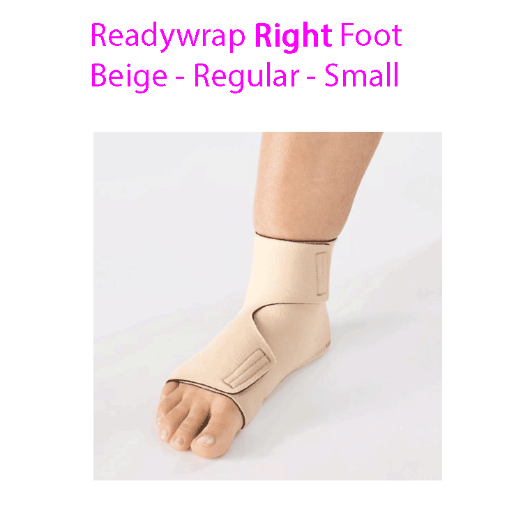 ReadyWrap RIGHT FOOT Adjustable Compression Garment with Velcro Straps for Chronic Oedema
