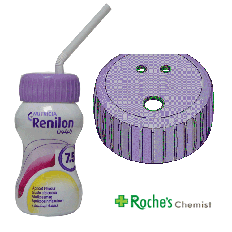 Renilon 7.5 Aprikosengeschmack 125 ml x 1 Mit oder ohne Trinkhalmdeckel x 1