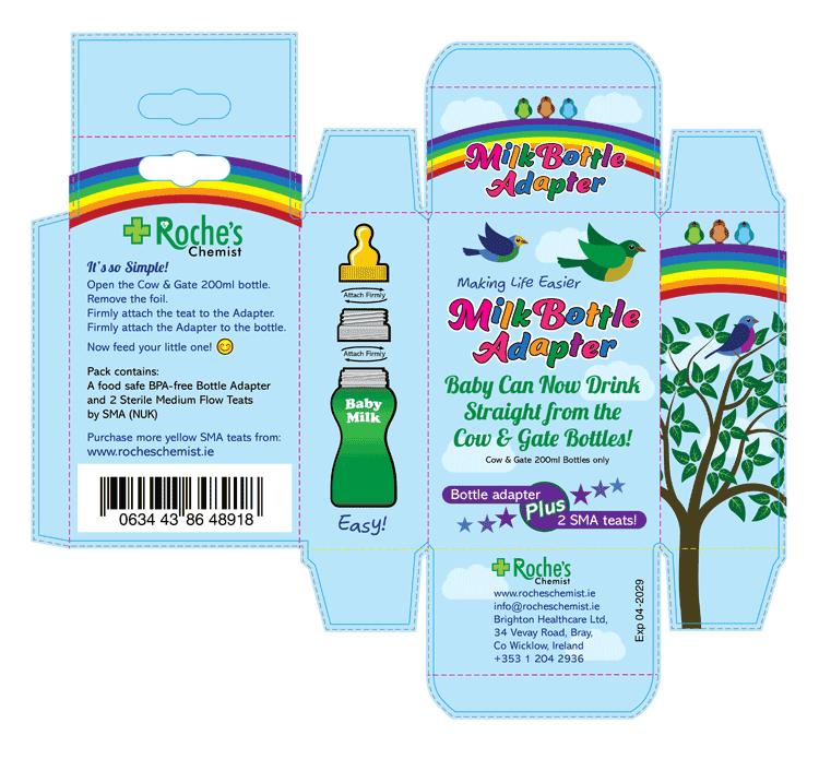 Adaptateur de voyage pour laits pour bébés Cow & Gate 200 ml prêts à l'emploi - Pour fixer les tétines stériles