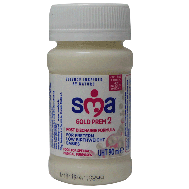 SMA Gold Prem Prêt à l'emploi 90 ml x 32 cartons - Pour les bébés de faible poids à la naissance