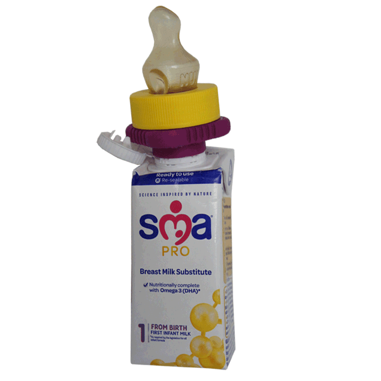 Reiseadapter für SMA PRO 1 200 ml + SMA Sauger (gelber Hals) x 2