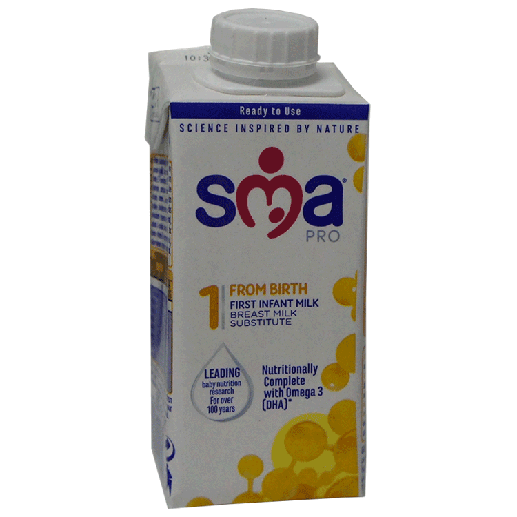 Lait infantile SMA Pro First RTF 200 ml x 12 (tétines stériles disponibles)