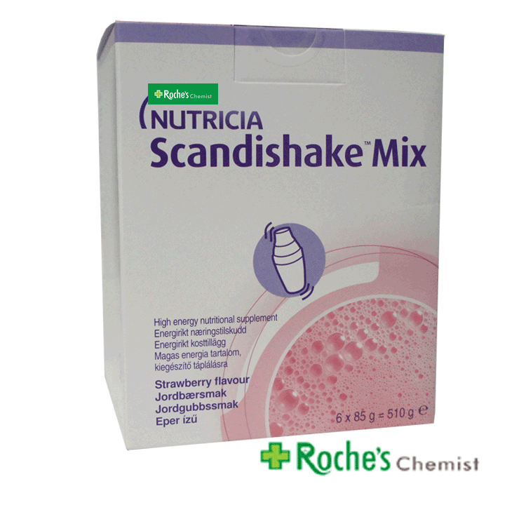 Scandishake Mix 6 x 85g - High Energy Nutritional Supplement Strawberry Flavour