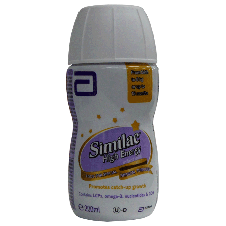 Similac High Energy Ready to use Infant Milk 200ml x 1 + SMA Yellow Neck teat x 1