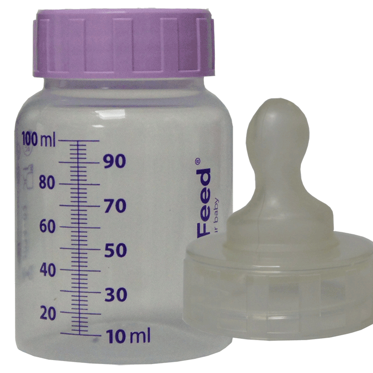 Sterifeed 100ml Feeding Bottle x 5 + Sterile Screw on teats x 24 - 5 Types
